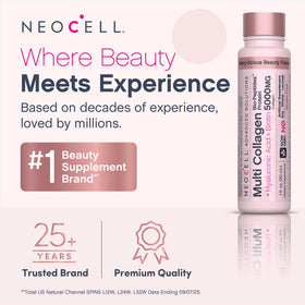 Ampoules NeoCell Multi Collagen Peptides sur un fond blanc