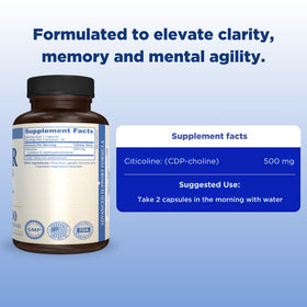 AMVILAB Citicoline 500mg flacon avec étiquette et informations