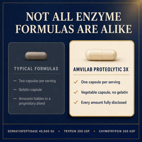 AMVILAB Compléments Alimentaires Multi-Enzymes 90 Capsules en flacon
