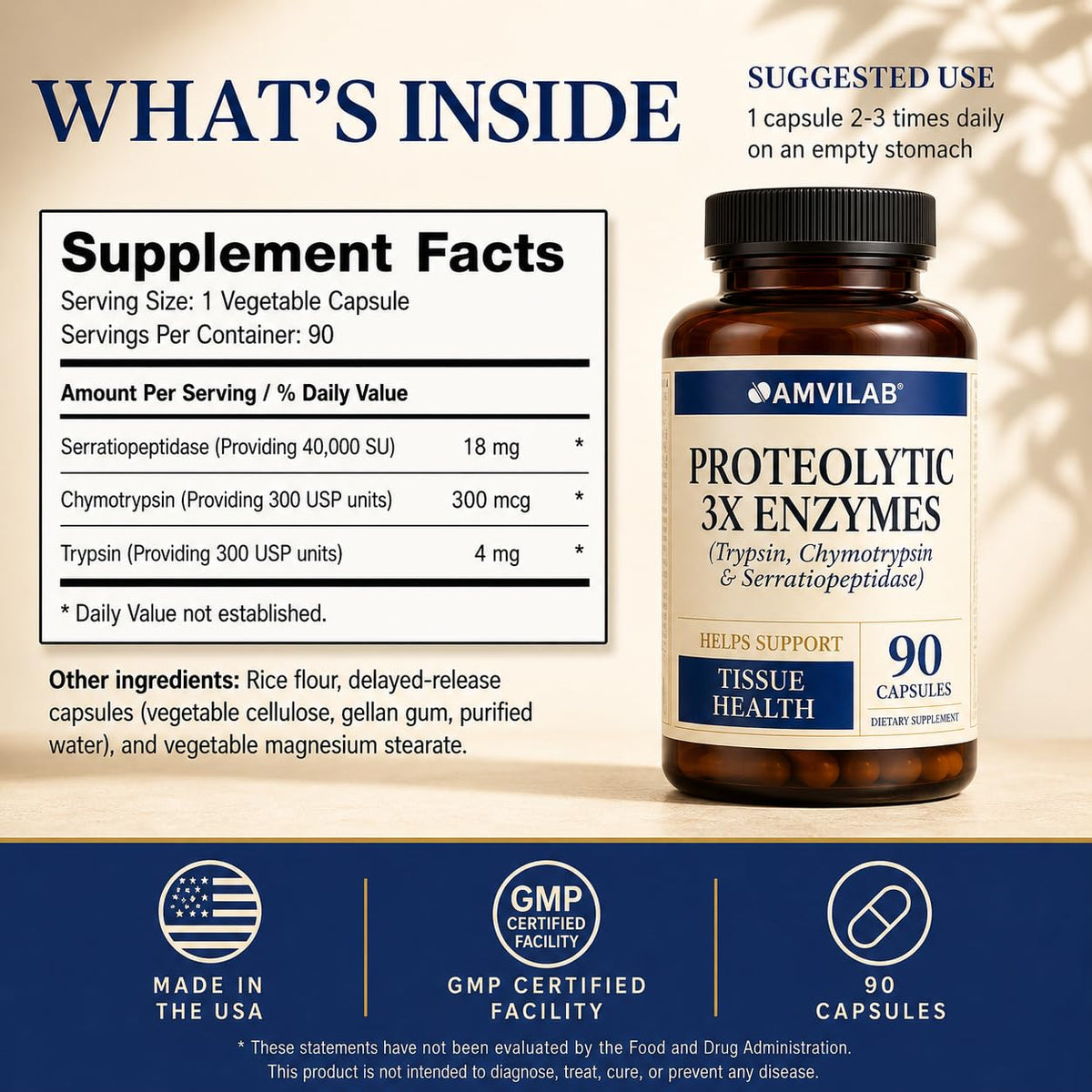 AMVILAB Compléments Alimentaires Multi-Enzymes 90 Capsules en usage