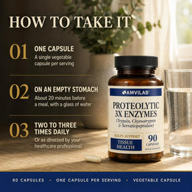 AMVILAB Compléments Alimentaires Multi-Enzymes 90 Capsules ouvertes
