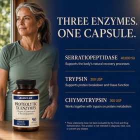 AMVILAB Compléments Alimentaires Multi-Enzymes 90 Capsules vue de côté