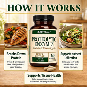 AMVILAB Complexe d'Enzymes Protéolytiques ouvert avec capsules