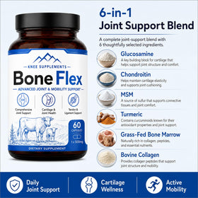 Amvora BoneFlex Capsules ingrédients principaux sur l'emballage