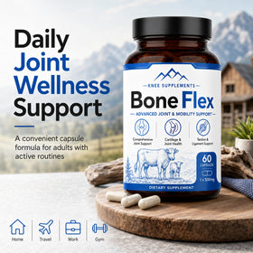 Amvora BoneFlex Capsules pour un usage quotidien à côté d'un sac de sport