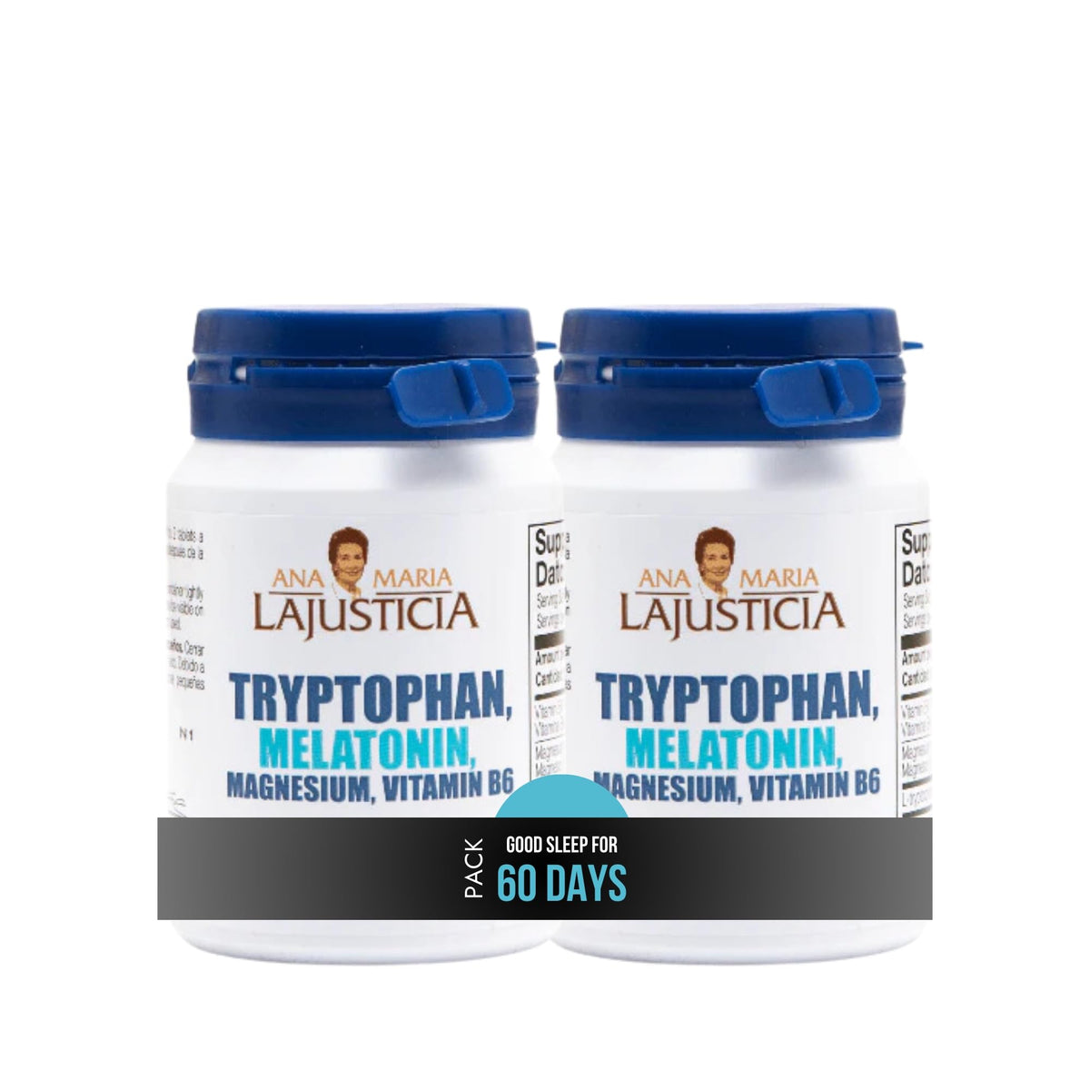 Ana María Lajusticia Tryptophan Melatonine 60 Tablettes vue de face