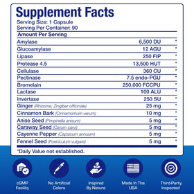 Anabolic Laboratories Complément Alimentaire Multi-Enzymes 90 Capsules étiquette