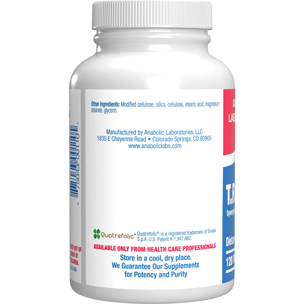 Anabolic Laboratories Super B Complex Methylé 132g côte avec étiquettes