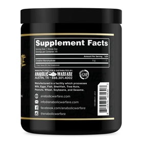 Anabolic Warfare Créatine Monohydrate 358g étiquette