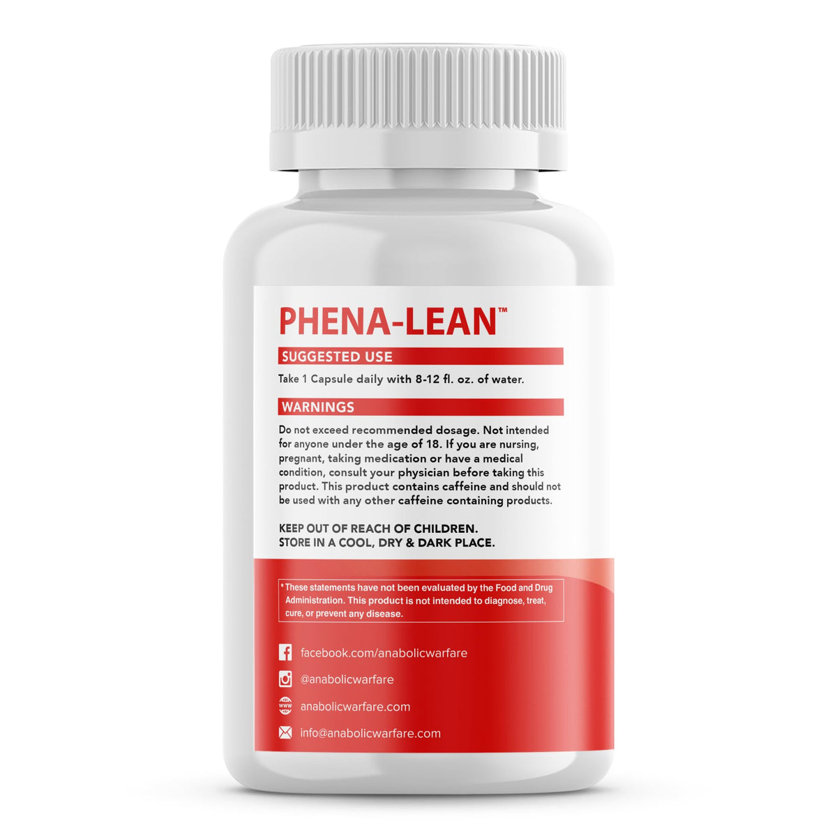 Anabolic Warfare Phena-Lean 60 capsules avec dosette