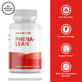 Anabolic Warfare Phena-Lean 60 capsules sur une table