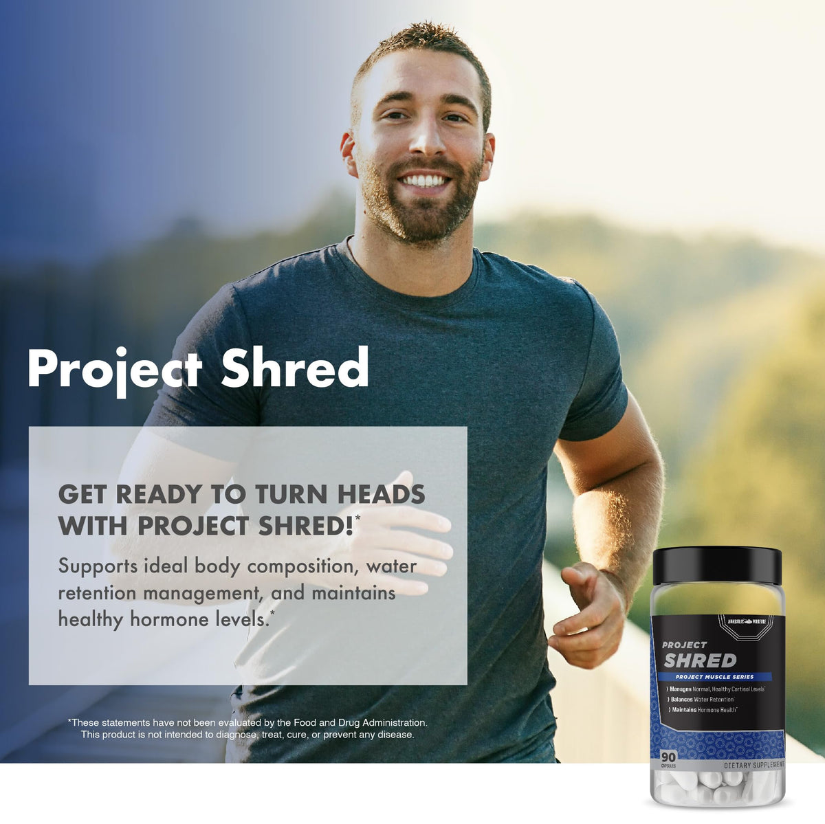 Anabolic Warfare Project Shred flacon sur fond blanc