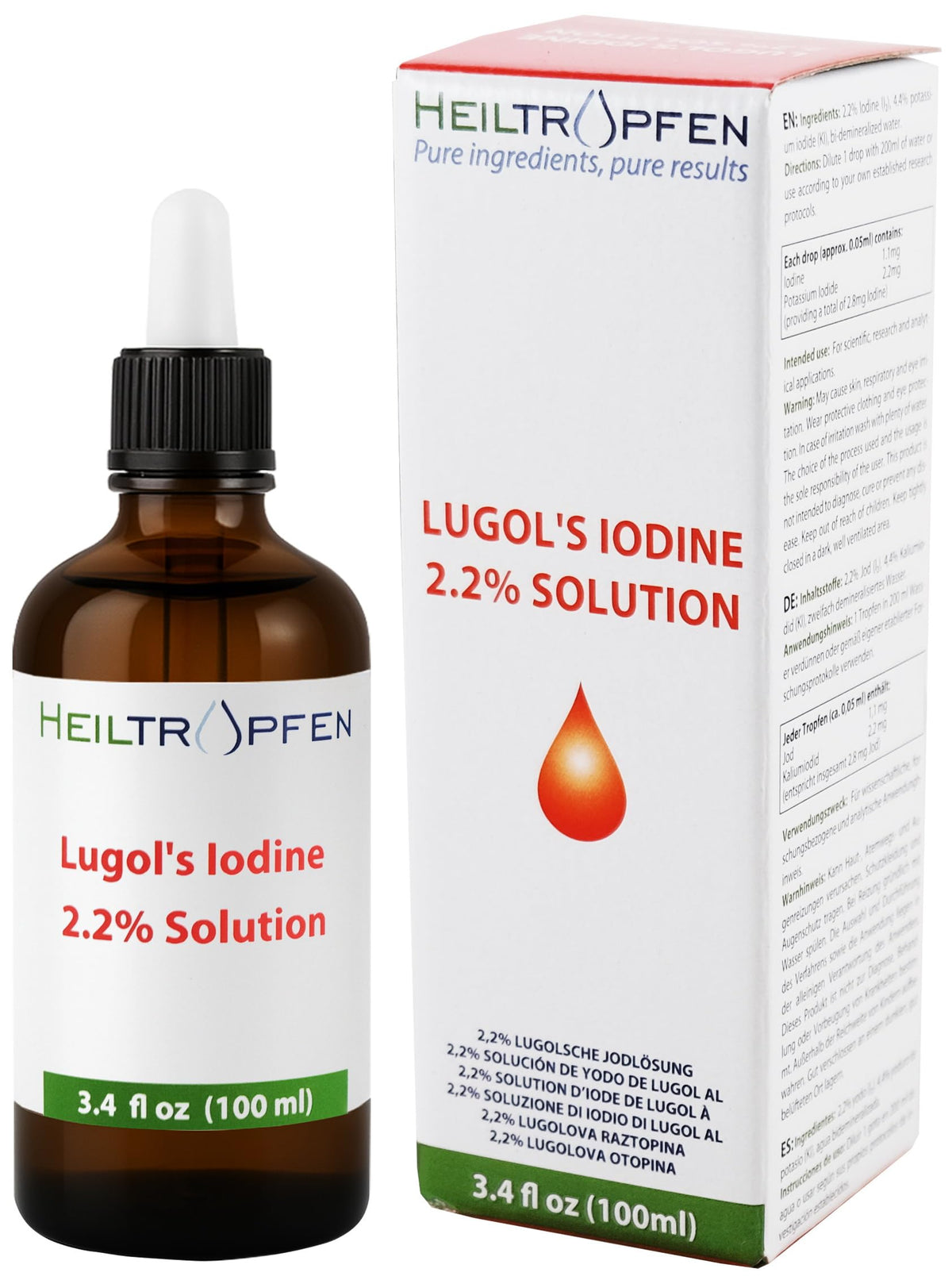 Analyse des métaux lourds pour la Solution Iodée Lugol 2,2%