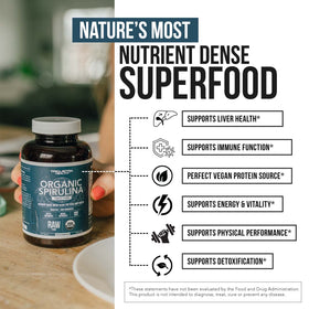 Analyse des nutriments de la Spiruline Bio Triquetra Health