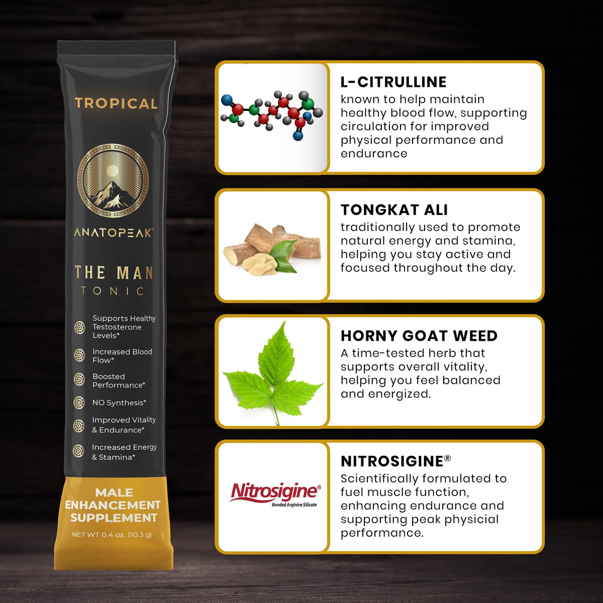 ANATOPEAK Complément Alimentaire Masculin en sachets individuels