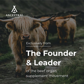 Ancestral Supplements Capsules d'Intestins de Bœuf - vue de côté