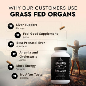 Ancestral Supplements Complément Alimentaire Organes de Boeuf 180 Capsules avec d'autres produits