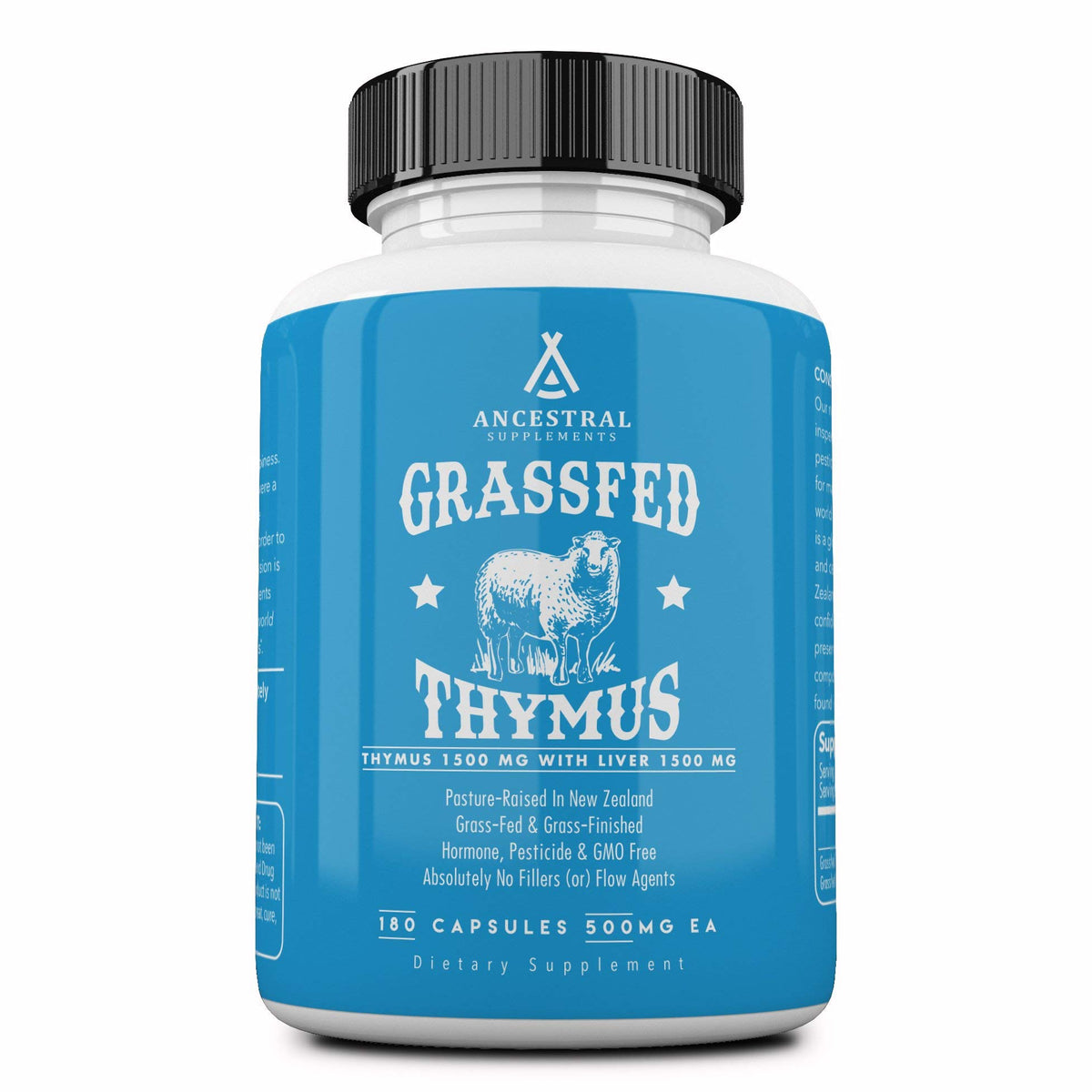 Ancestral Supplements complément alimentaire thymus ovine 180 capsules vue de face