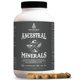 Ancestral Supplements Minéraux & Électrolytes 180 Capsules vue de face