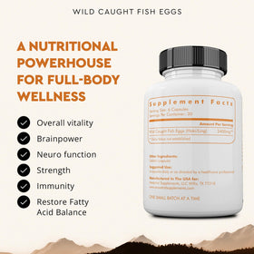 Ancestral Supplements Œufs de Poisson Sauvage, emballage et dosage