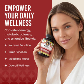 Ancient Bliss Berberine HCL capsules with cinnamon sticks