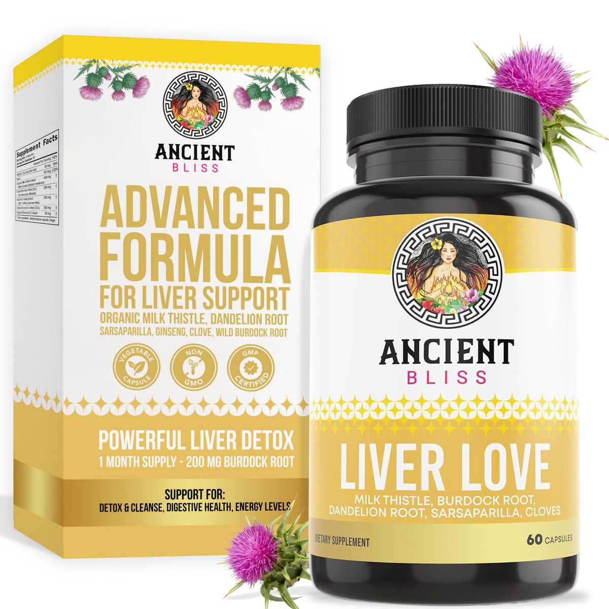 Ancient Bliss Chardon-Marie 60 capsules vue de face