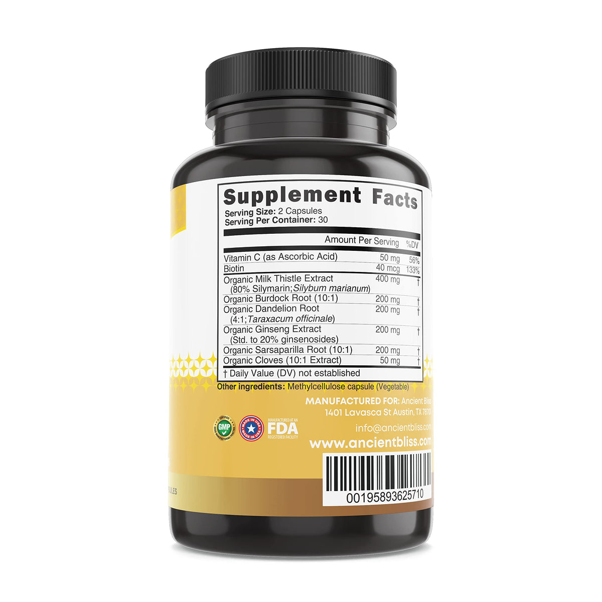 Ancient Bliss Chardon-Marie capsules ouvertes