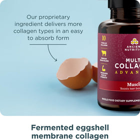 Ancient Nutrition Capsules de Collagène Multi Avancé avec un verre d'eau
