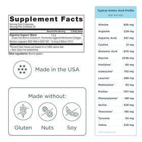 Ancient Nutrition Colostrum Bovin + Collagène capsules vue arrière
