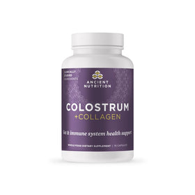 Ancient Nutrition Colostrum Bovin + Collagène capsules vue de face