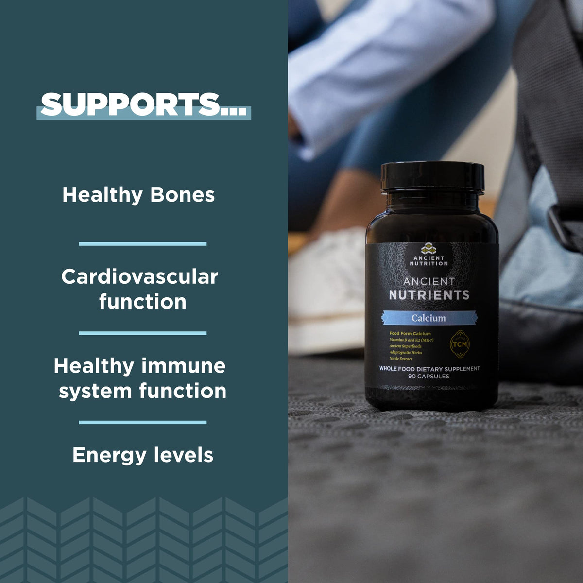 Ancient Nutrition Complément Alimentaire Calcium 118g - capsules