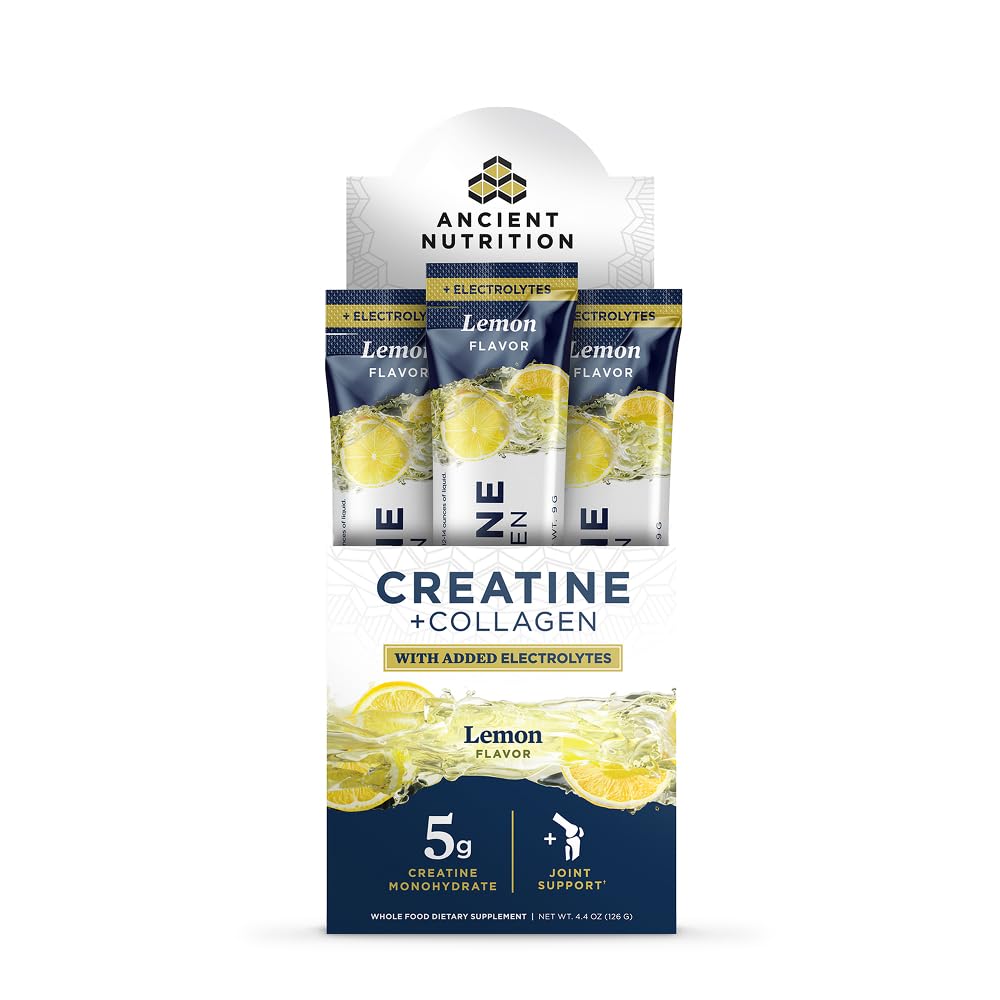 Ancient Nutrition Monohydrate de Créatine 5g au citron vue de face