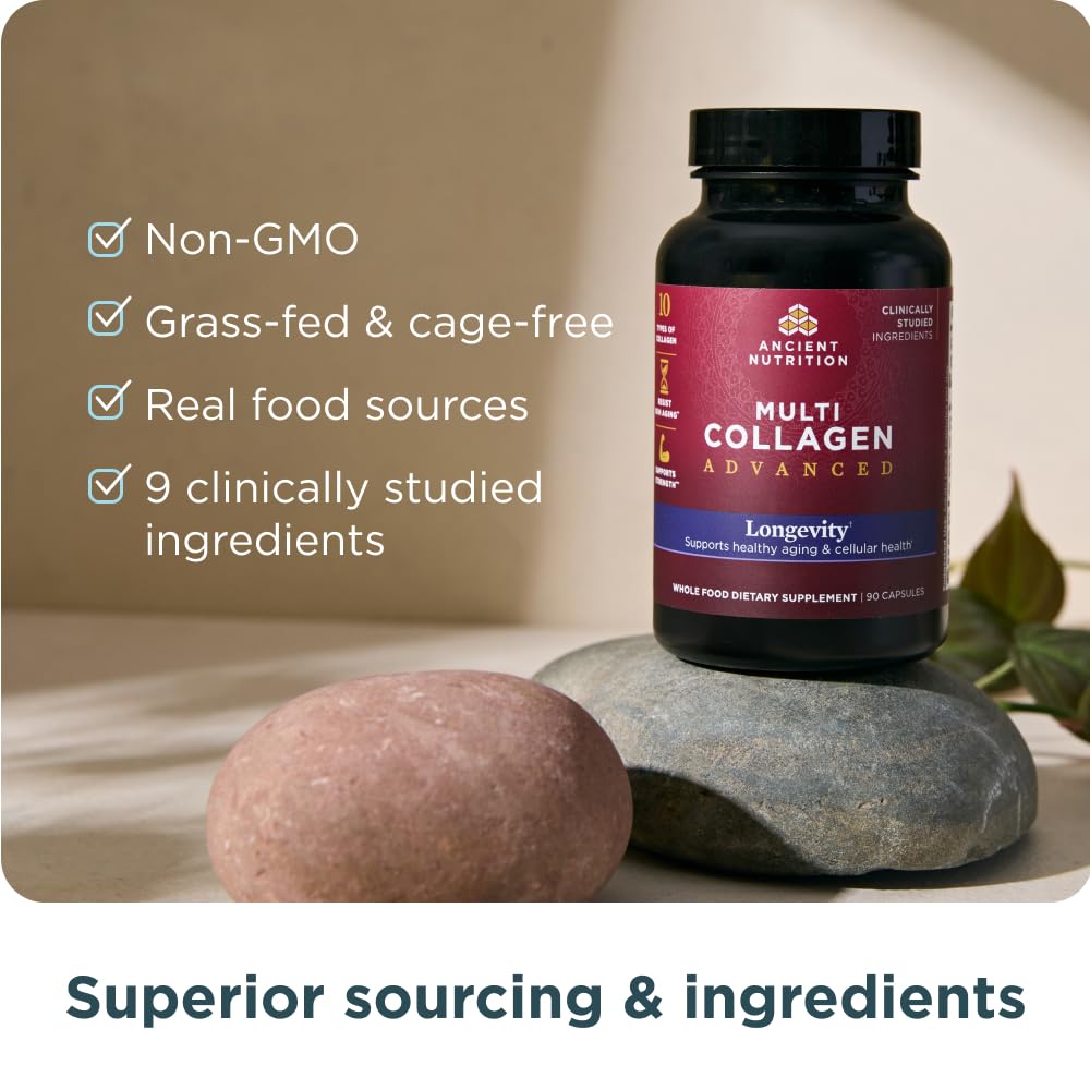 Ancient Nutrition Multi Collagen Advanced Capsules side view