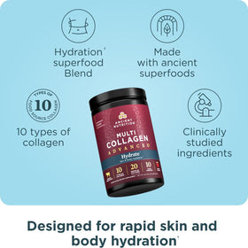 Ancient Nutrition Multi Collagen Advanced Hydrate 581g vue arrière