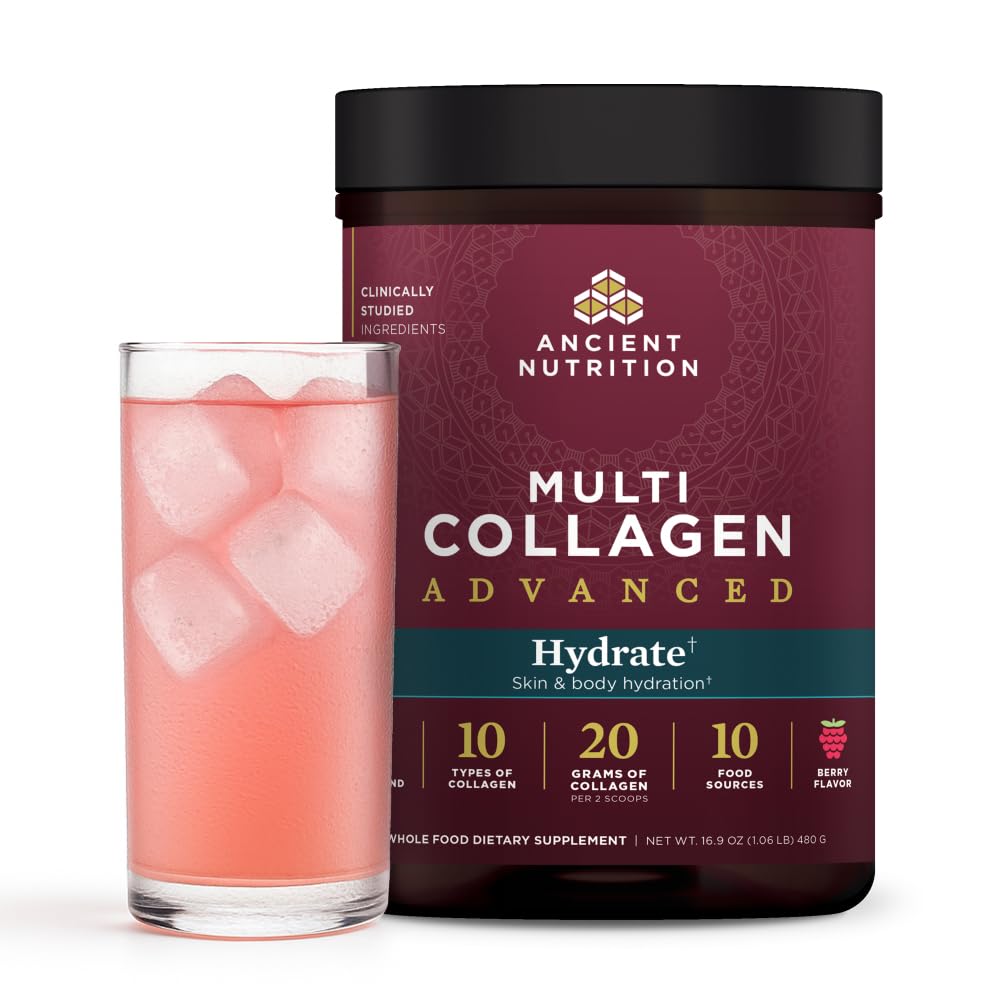 Ancient Nutrition Multi Collagen Advanced Hydrate 581g vue de face