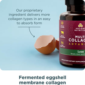 Ancient Nutrition Multi Collagène Avancé gélules en lifestyle sur une table