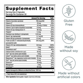 Ancient Nutrition Multivitamine Femme 50+ 150g arrière avec ingrédients