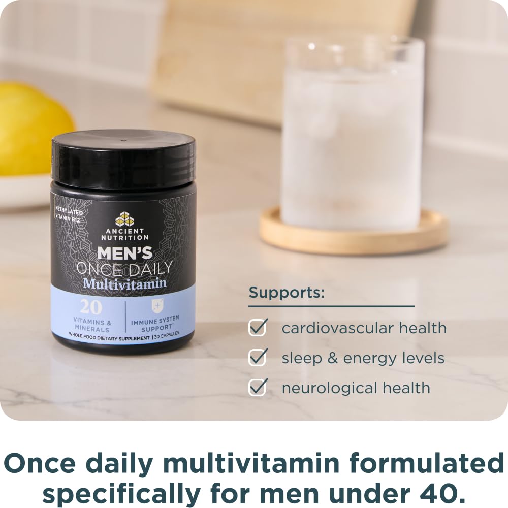 Ancient Nutrition Multivitamine Homme 30 capsules avec d'autres compléments