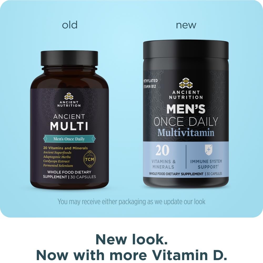 Ancient Nutrition Multivitamine Homme 30 capsules étiquette