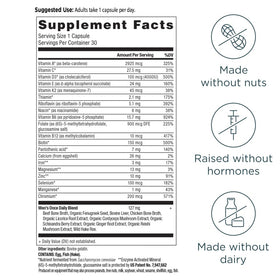 Ancient Nutrition Multivitamine Homme 30 capsules ingrédients