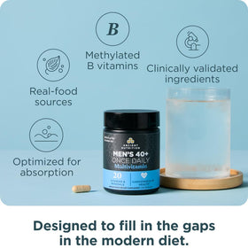 Ancient Nutrition Multivitamine Methylé pour Hommes 40+ ingrédients