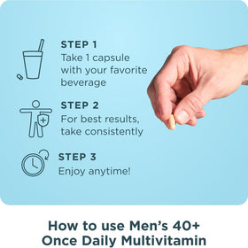 Ancient Nutrition Multivitamine Methylé pour Hommes 40+ vue de côté