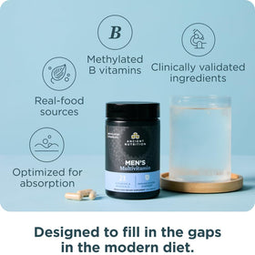 Ancient Nutrition Multivitamine Methylé pour Hommes - capsules sur une table