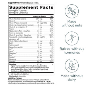 Ancient Nutrition Multivitamine Methylé pour Hommes - étiquette du produit