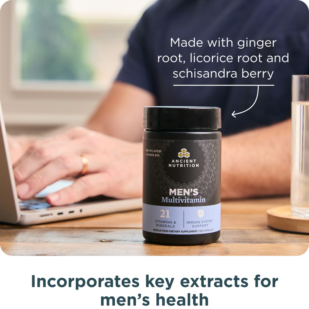 Ancient Nutrition Multivitamine Methylé pour Hommes - ingrédients sur l'étiquette