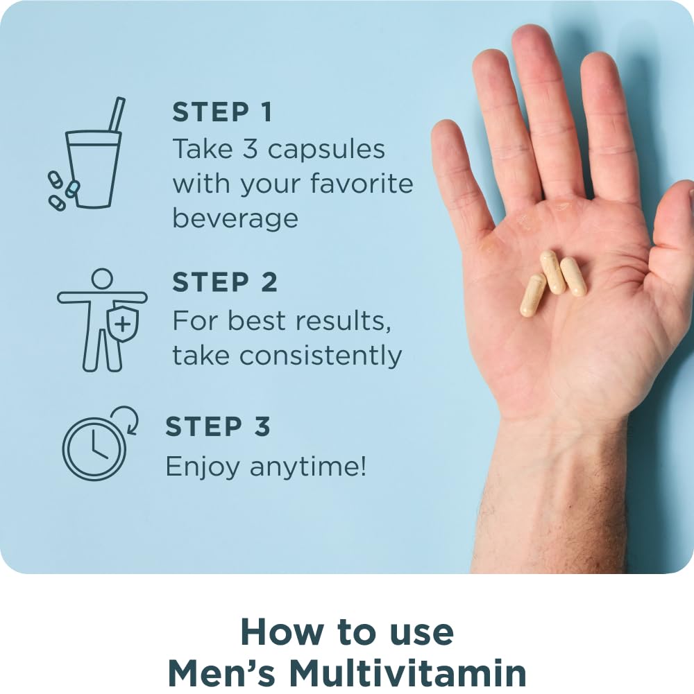 Ancient Nutrition Multivitamine Methylé pour Hommes - vue des capsules