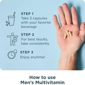 Ancient Nutrition Multivitamine Methylé pour Hommes - vue des capsules