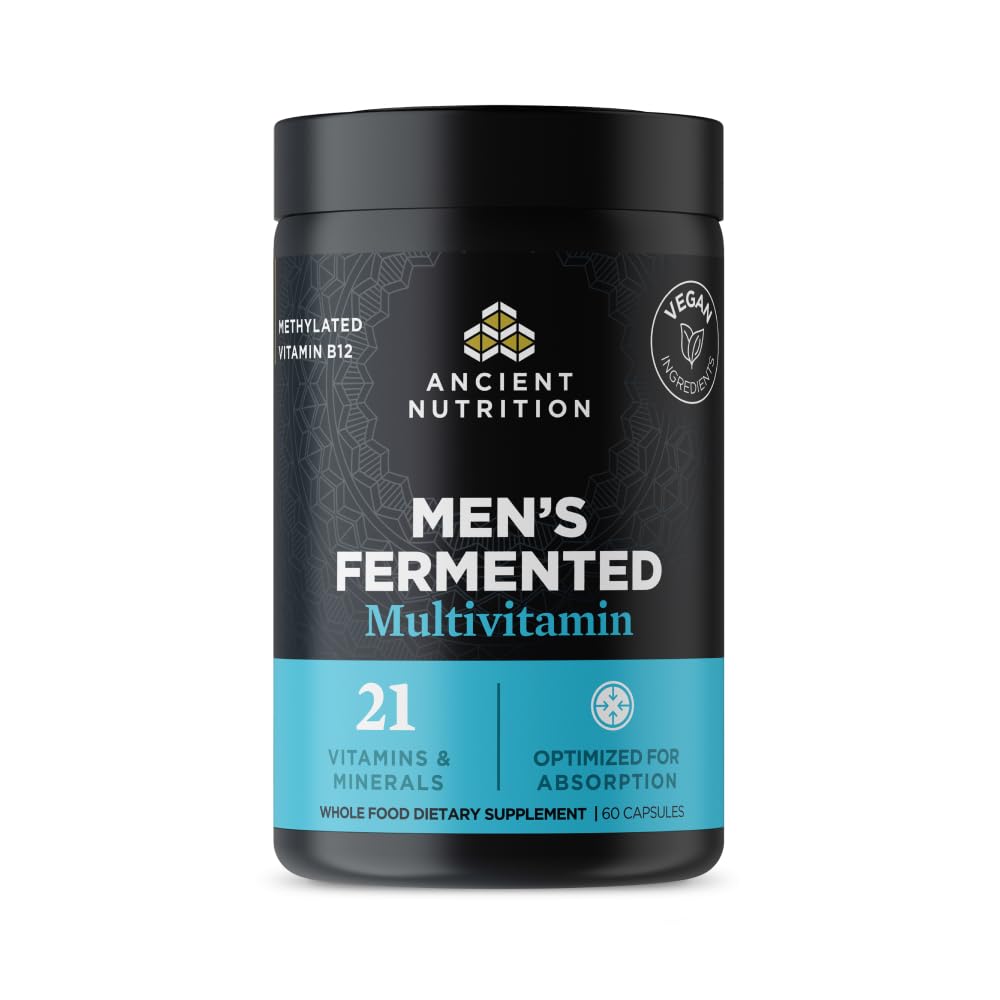 Ancient Nutrition Multivitamine Methylée Fermentée pour Hommes, vue avant