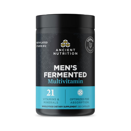 Ancient Nutrition Multivitamine Methylée Fermentée pour Hommes, vue avant
