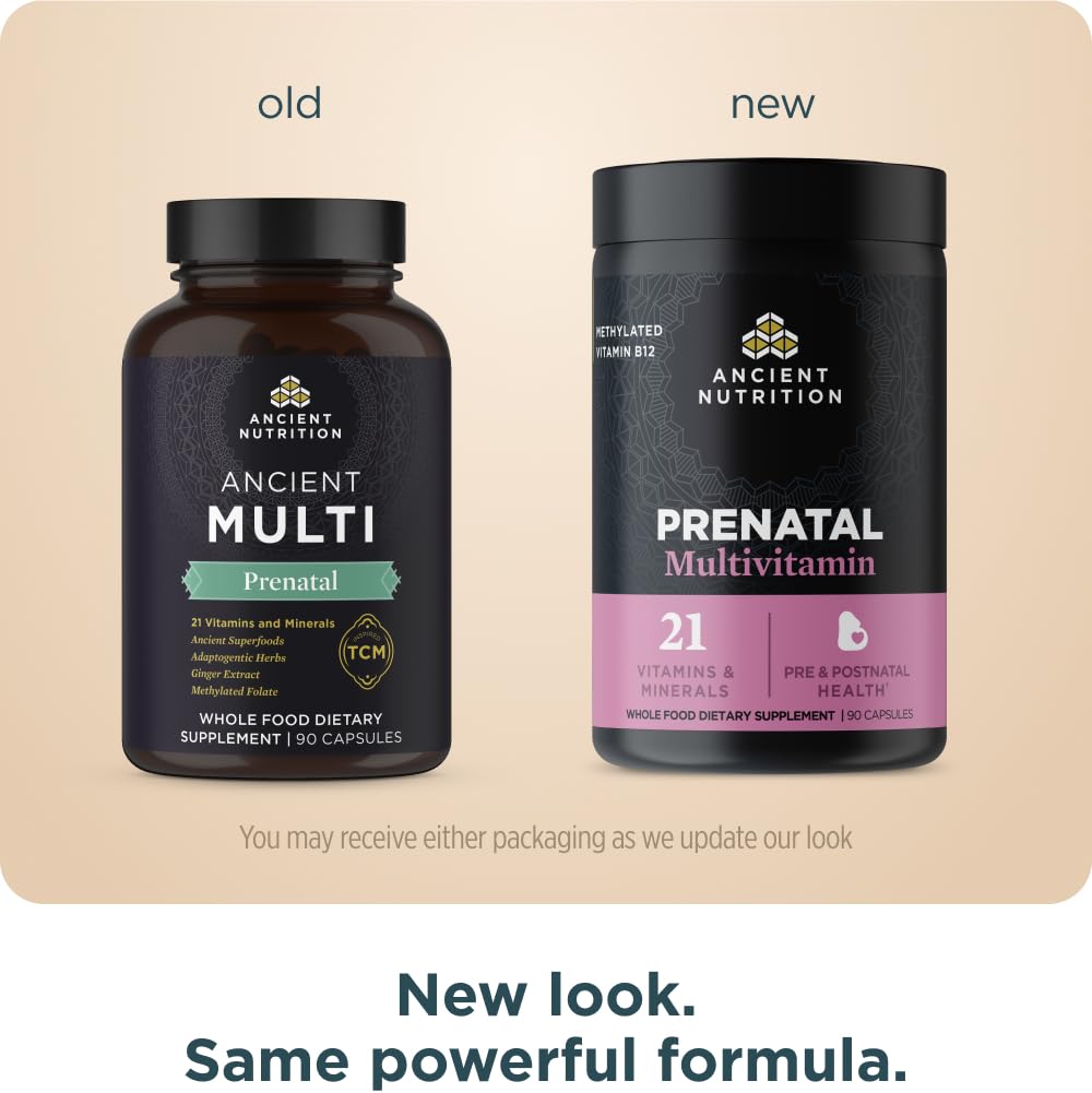 Ancient Nutrition Multivitamine Prénatale Methylée 100g vue arrière